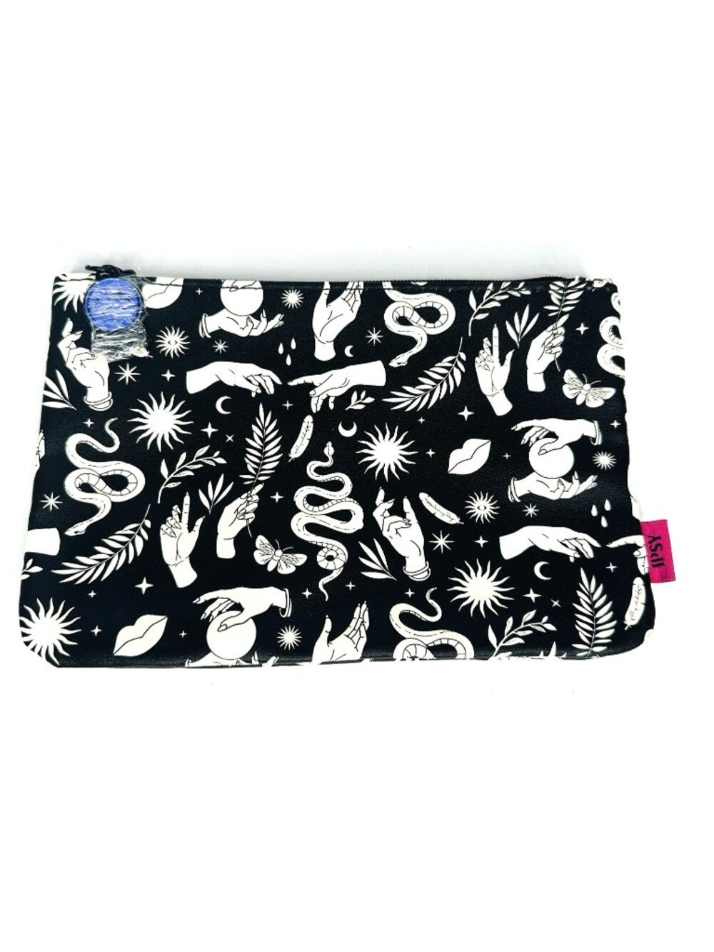 IPSY Glam Bag Makeup Cosmetics Crystal Ball Charm Serpent Fortune Teller Moon